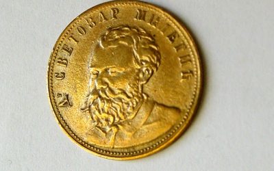 Златник са ликом Светозара Милетића, изливен 1870.